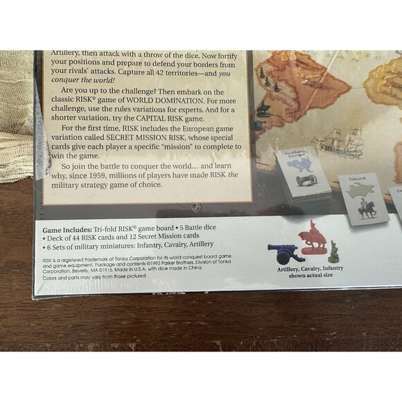 New RISK Board Game 1993 The World Conquest Game Parker Brothers Vintage Sealed - Picture 6 of 6